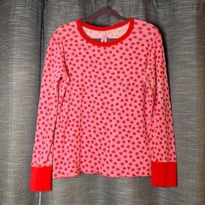 strawberries thermal long sleeve top XL
